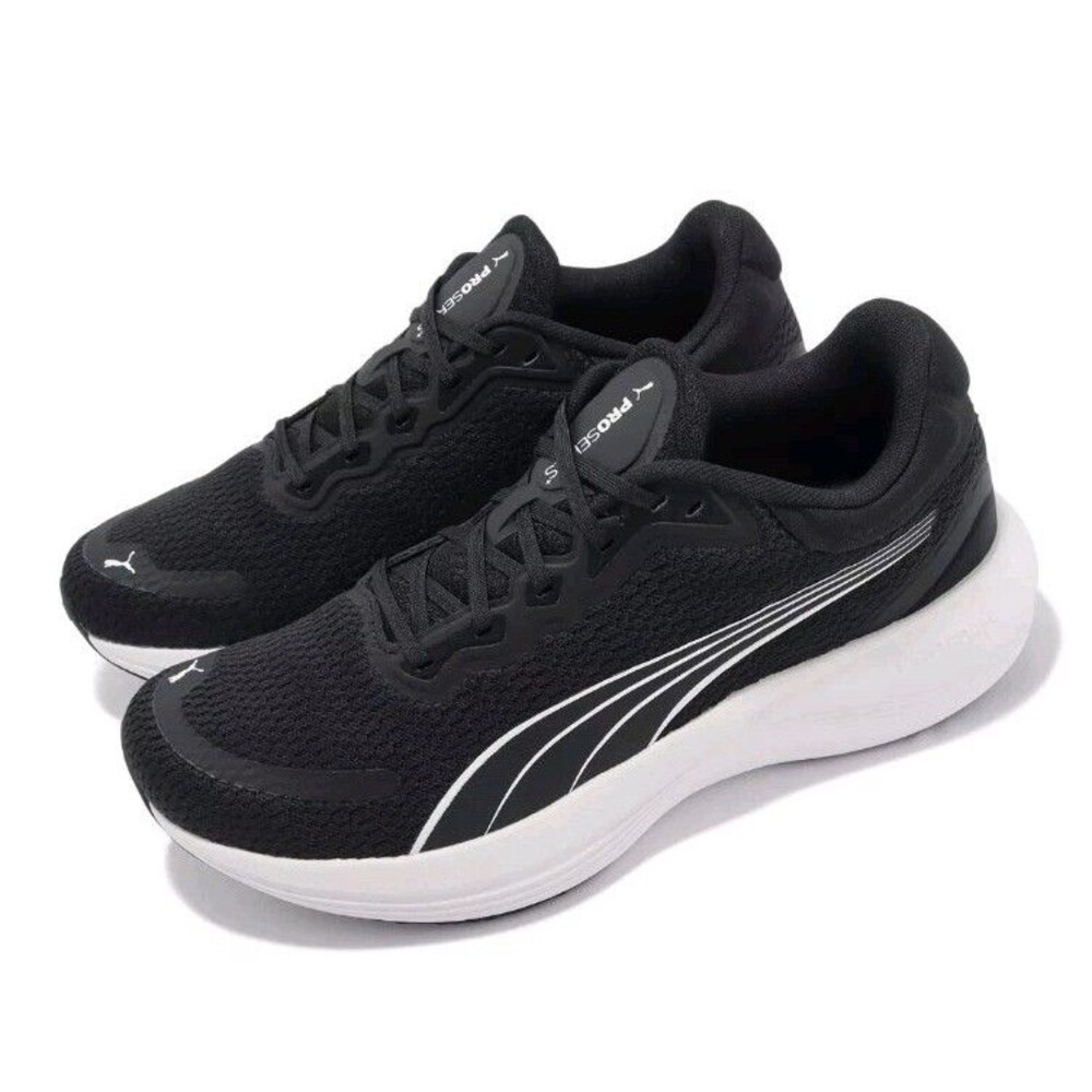 PUMA Men's SCEND PRO Black/White Running Shoes (378776-01)-Various Sizes